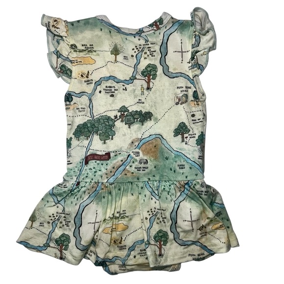 Little Crowns and Capes Baby Flutter Dress Hundred Acre Woods - Picture 3 of 5